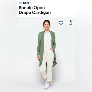 RD Style Sage Drape Cardigan